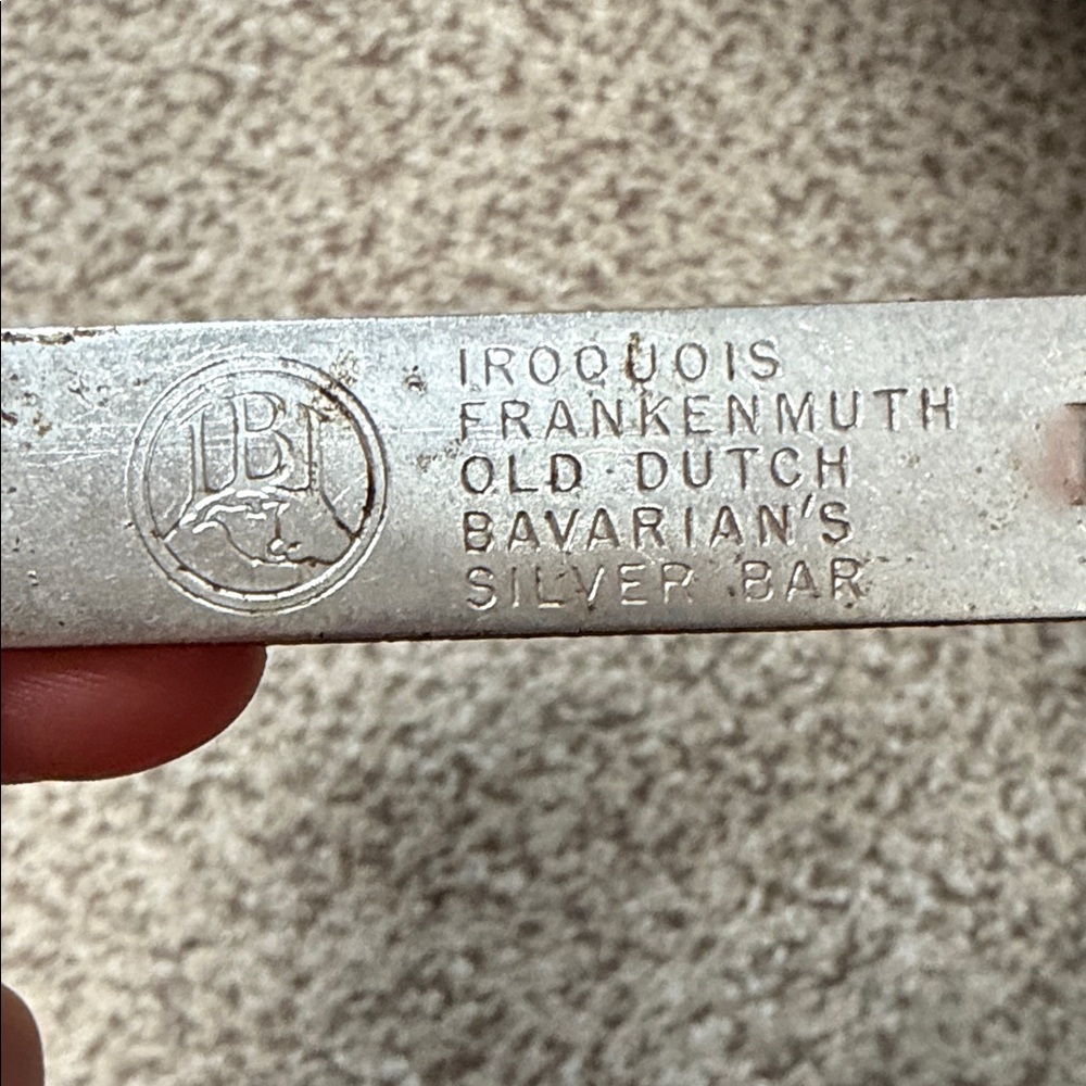 Iroquois Frankenmuth Old Dutch Bavarian's Silver Bar vintage Bottle Opener - Picture 12 of 12